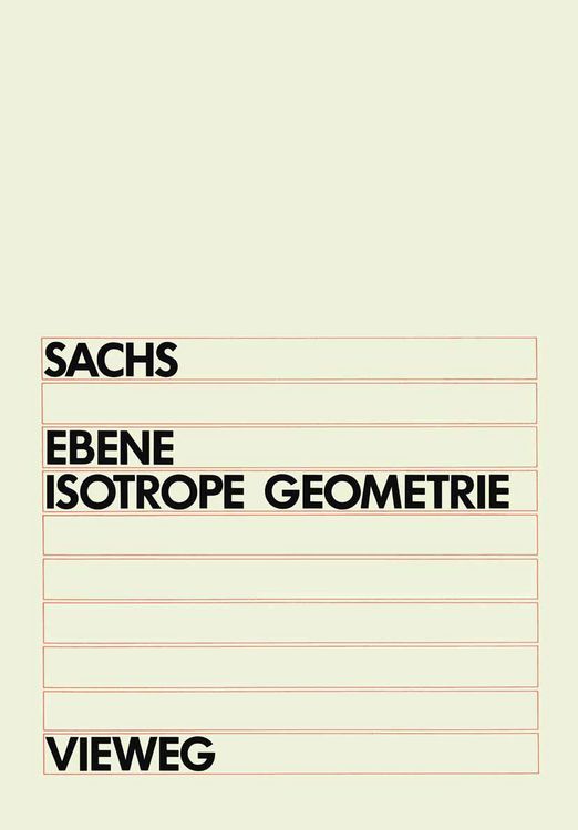 Produktbild: Ebene Isotrope Geometrie