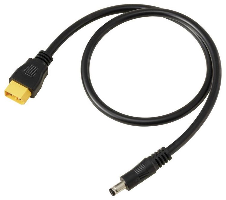 Produktbild: TRU COMPONENTS DC-Stecker 2,5/5,5mm auf XT60-Kabel 0,5m TC-13619296 Schwarz Inhalt: 1St.