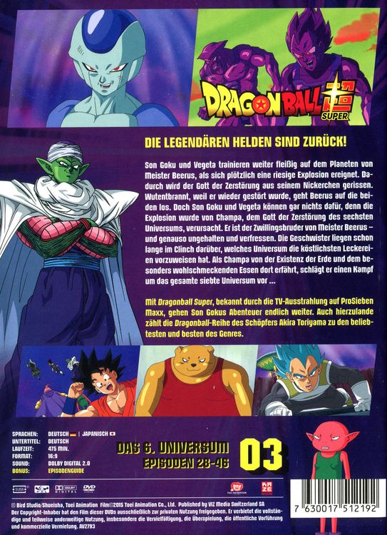 Produktbild: Dragonball Super - 3. Arc: Universum 6 - Episoden 28-46 [3 DVDs]