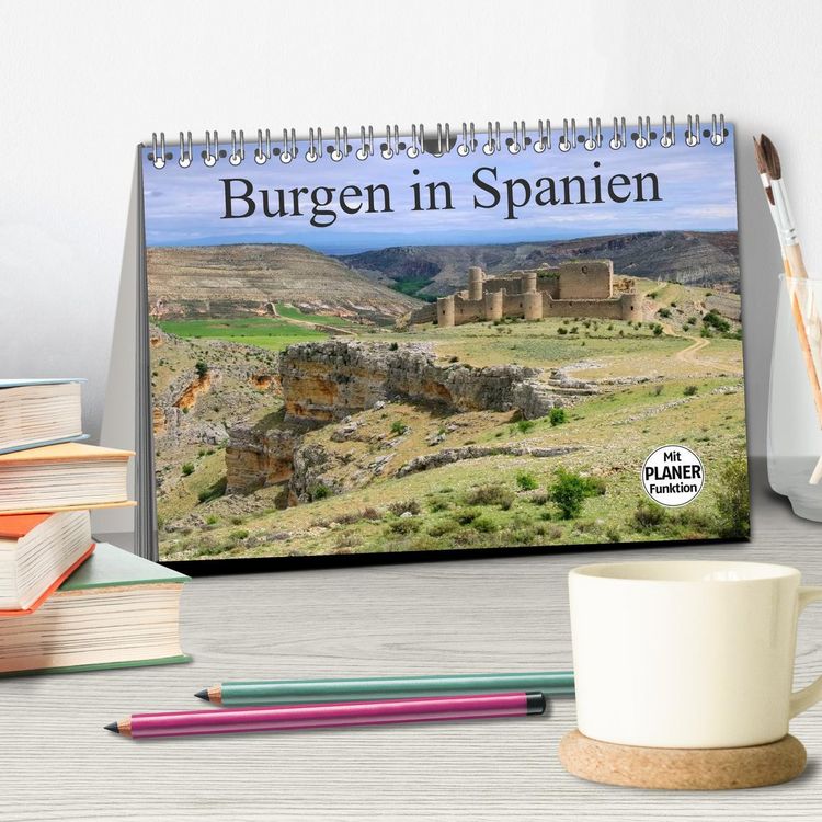 Produktbild: Burgen in Spanien (Tischkalender 2026 DIN A5 quer), CALVENDO Monatskalender
