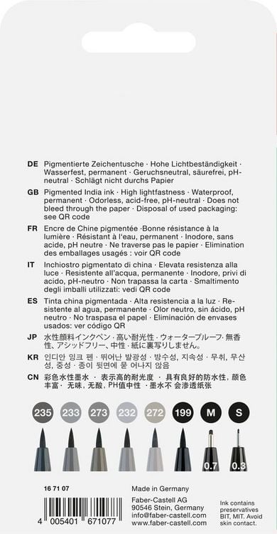 Produktbild: Faber-Castell Tuschestifte Pitt Artist Pens Manga Basic, 8er Etui