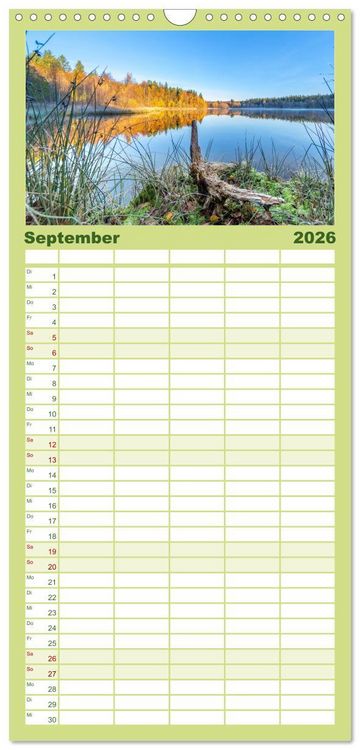Produktbild: Familienplaner 2026 - Sch&ouml;nes Erzgebirge mit 5 Spalten (Wandkalender, 21 x 45 cm) CALVENDO