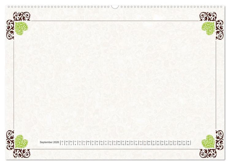 Produktbild: Bastelkalender Nostalgie-Rahmen 2026 (hochwertiger Premium Wandkalender 2026 DIN A2 quer), Kunstdruck in Hochglanz