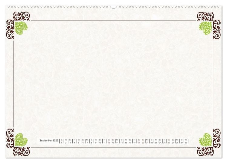 Produktbild: Bastelkalender Nostalgie-Rahmen 2026 (Wandkalender 2026 DIN A2 quer), CALVENDO Monatskalender