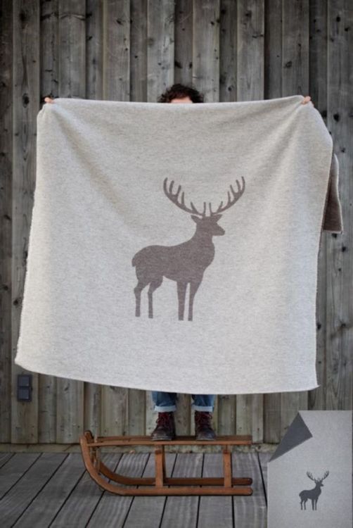 Produktbild: Flanelldecke "Hirsch Struktur" (GRS)