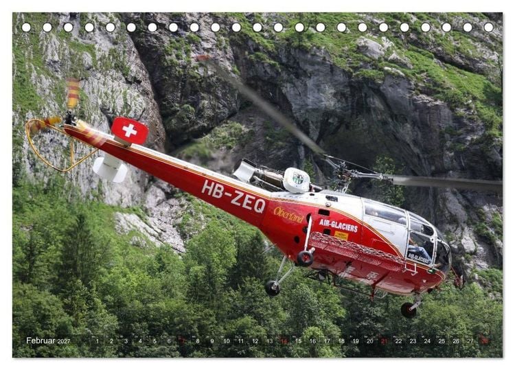Produktbild: Helikopter in der Luft (Tischkalender 2027 DIN A5 quer), CALVENDO Monatskalender