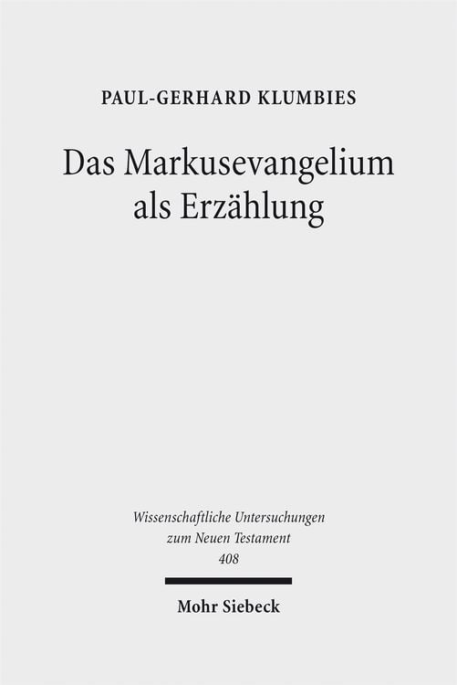 Produktbild: Das Markusevangelium als Erz&auml;hlung
