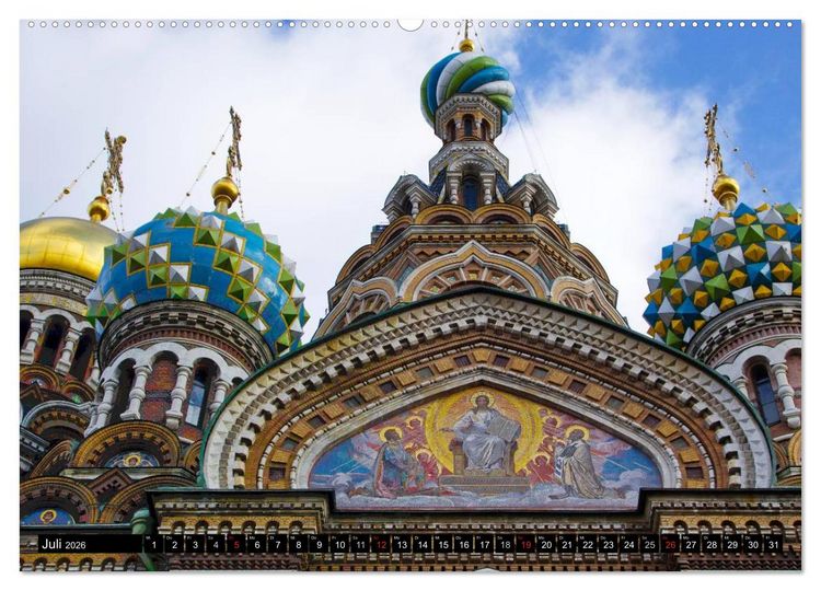 Produktbild: Flussfahrt Moskau - St. Petersburg (hochwertiger Premium Wandkalender 2026 DIN A2 quer), Kunstdruck in Hochglanz