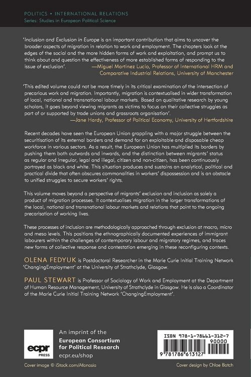 Produktbild: Inclusion and Exclusion in Europe