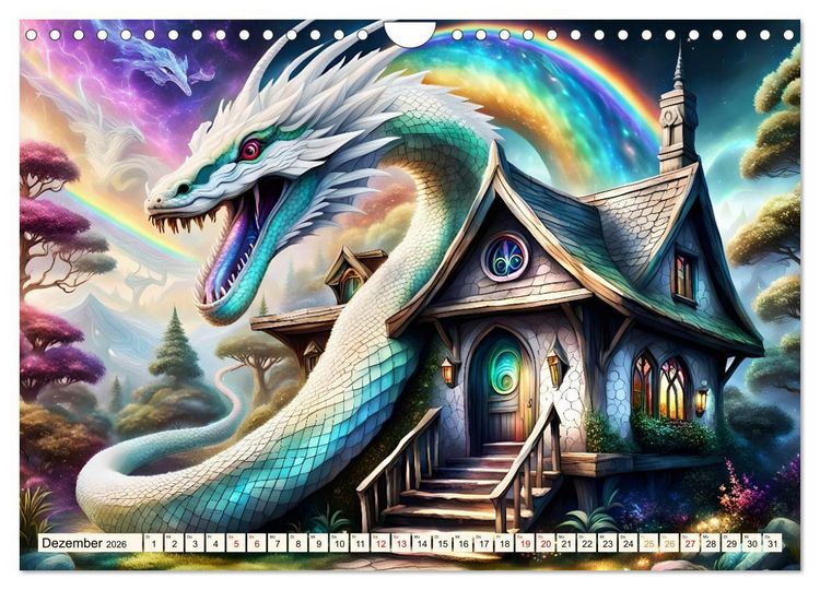Produktbild: Drachenschlangen W&auml;chter (Wandkalender 2026 DIN A4 quer), CALVENDO Monatskalender