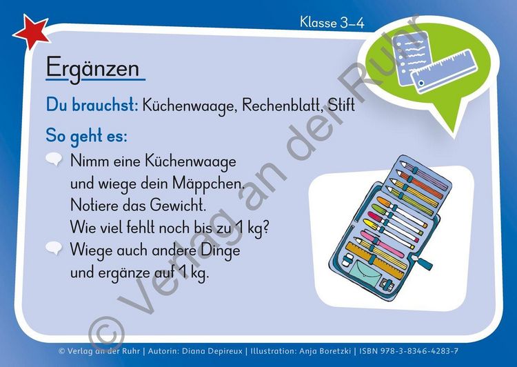 Produktbild: Eine Kartei f&uuml;r den Matheunterricht &ndash; Klasse 3/4