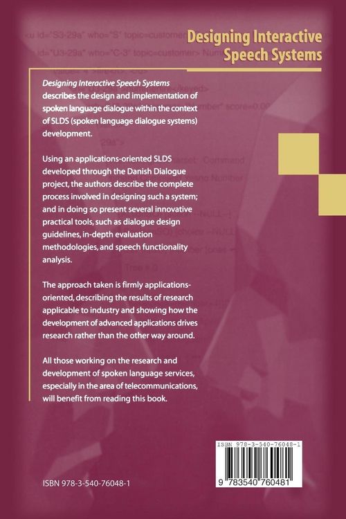 Produktbild: Designing Interactive Speech Systems