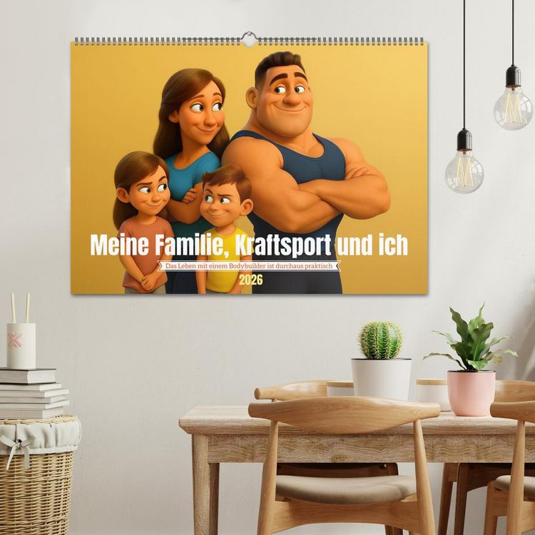 Produktbild: Meine Familie, Kraftsport und ich (Wandkalender 2026 DIN A2 quer), CALVENDO Monatskalender