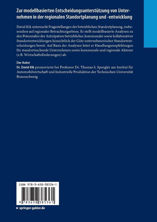 Produktbild: Zur modellbasierten Entscheidungsunterst&uuml;tzung von Unternehmen in der regionalen Standortplanung und -entwicklung