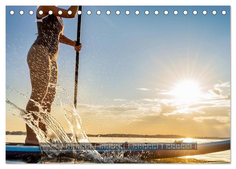 Produktbild: Im Fluss der Zeit &ndash; SUP-Momente zum Durchatmen (Tischkalender 2026 DIN A5 quer), CALVENDO Monatskalender
