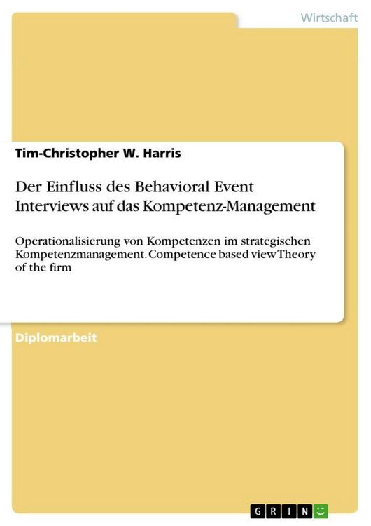 Produktbild: Der Einfluss des Behavioral Event Interviews auf das Kompetenz-Management