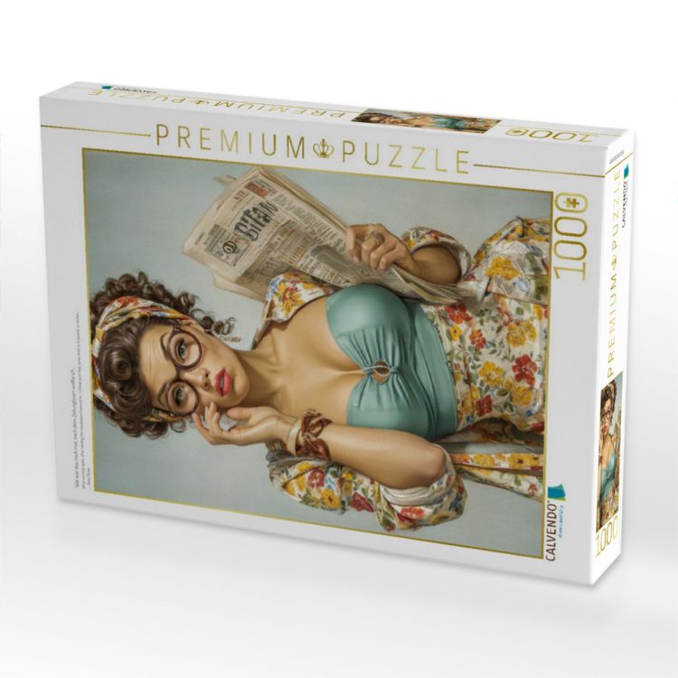 Produktbild: CALVENDO Puzzle Wie war das noch mal, nach dem Zeitunglesen wollte ich... | 1000 Teile Lege-Gr&ouml;&szlig;e 64x48cm Foto-Puzzle f&uuml;r gl&uuml;ckliche Stunden