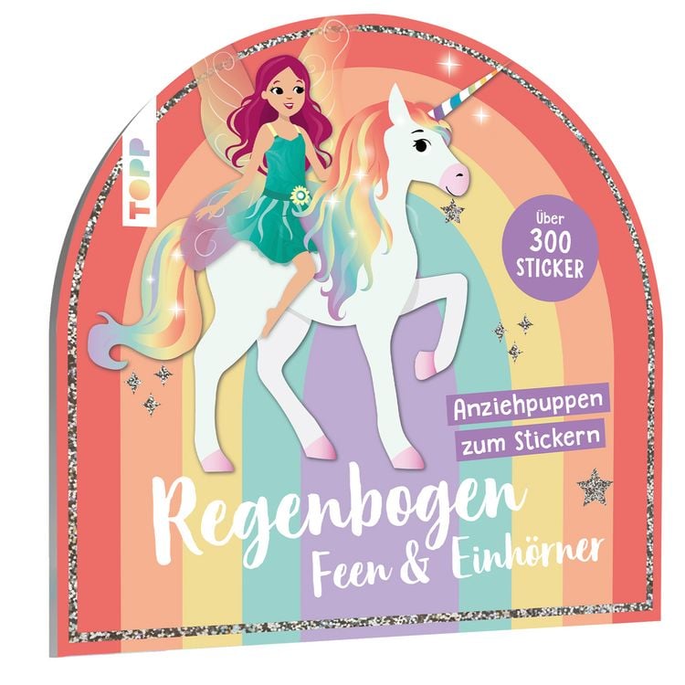Produktbild: Stickerbuch: Anziehpuppen zum Stickern. Regenbogen-Feen und Einh&ouml;rner