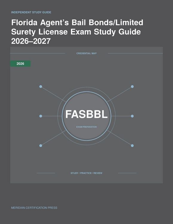 Produktbild: Florida Agent's Bail Bonds/Limited Surety License Exam Study Guide 2026-2027
