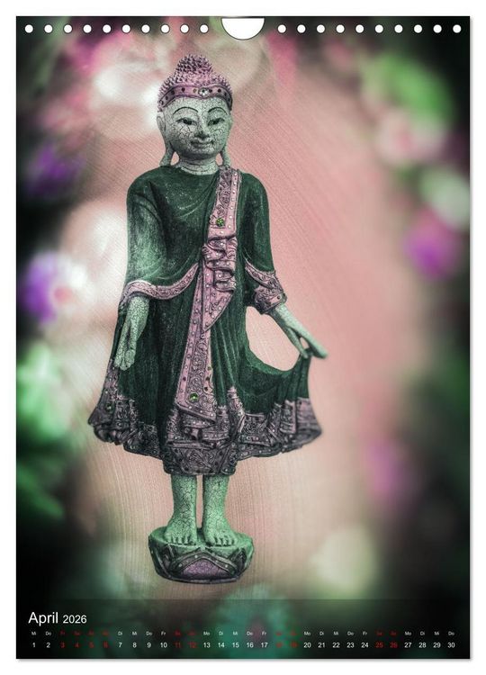 Produktbild: Die Welt mit Buddha (Wandkalender 2026 DIN A4 hoch), CALVENDO Monatskalender
