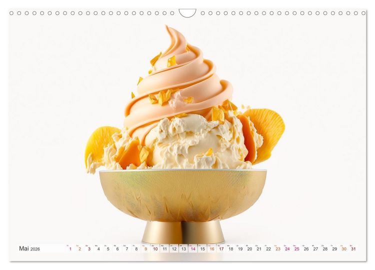 Produktbild: Leckere Eisbecher Kreationen (Wandkalender 2026 DIN A3 quer), CALVENDO Monatskalender