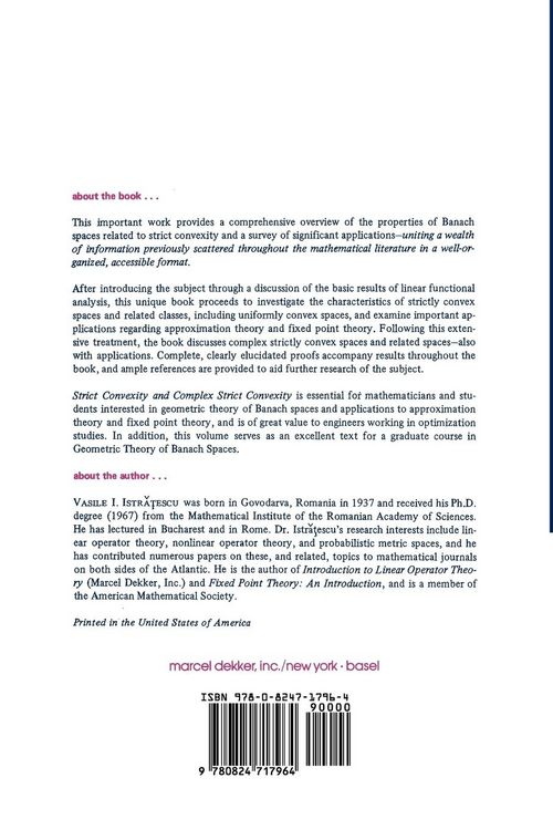 Produktbild: Strict Convexity and Complex Strict Convexity