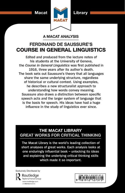 Produktbild: An Analysis of Ferdinand de Saussure's Course in General Linguistics