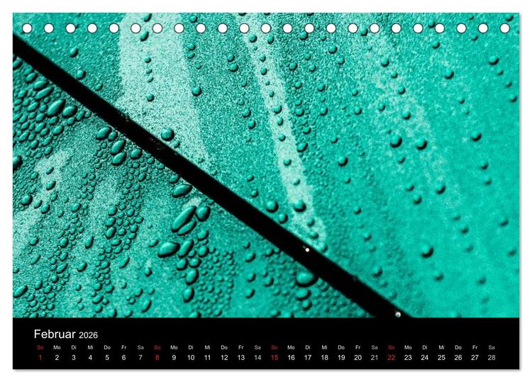 Produktbild: Lamborghini im Regen (Tischkalender 2026 DIN A5 quer), CALVENDO Monatskalender