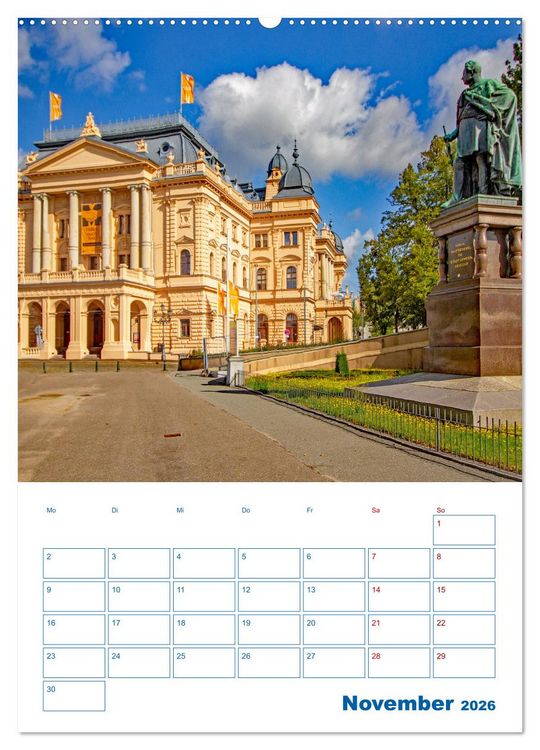 Produktbild: Residenzstadt Schwerin - Mecklenburg-Vorpommern - Terminplaner (hochwertiger Premium Wandkalender 2026 DIN A2 hoch), Kunstdruck in Hochglanz