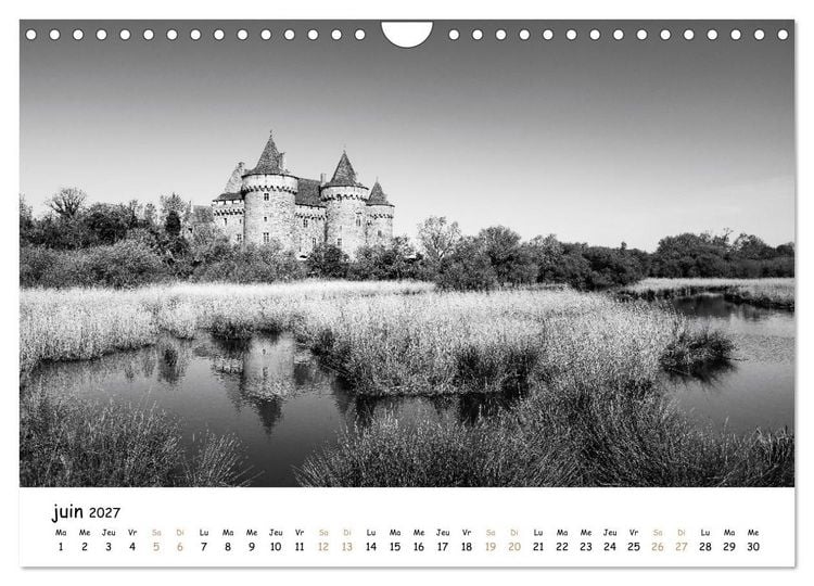 Produktbild: Terres de contraste &ndash; Une ann&eacute;e en monochrome (Calendrier mural 2027 DIN A4 vertical), CALVENDO calendrier mensuel