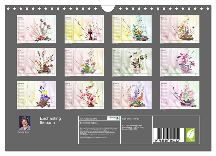 Produktbild: Enchanting Ikebana (Wall Calendar 2026 DIN A4 landscape), CALVENDO 12 Month Wall Calendar