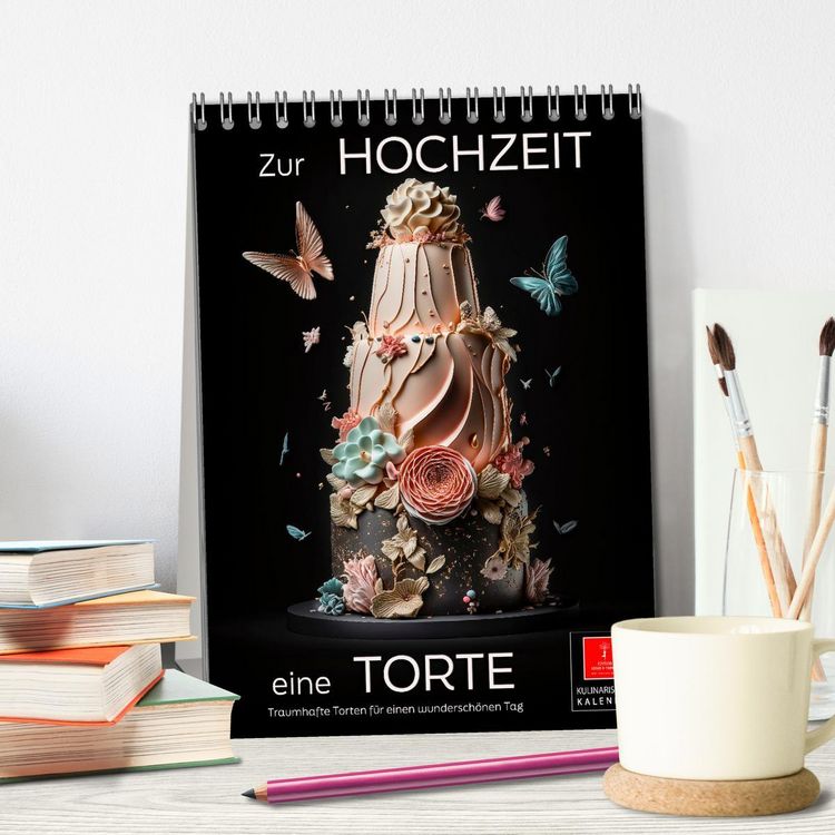 Produktbild: Zur Hochzeit eine Torte (Tischkalender 2026 DIN A5 hoch), CALVENDO Monatskalender