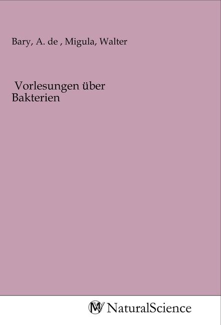 Produktbild: Vorlesungen &uuml;ber Bakterien