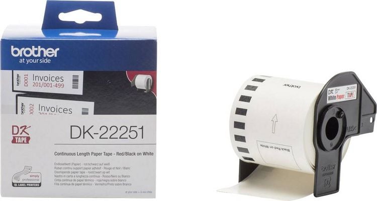 Produktbild: Brother DK-22251 Etiketten Rolle 62 mm x 15.24 m Papier Wei&szlig; 1 St. Permanent haftend DK22251 Universal-Etiketten