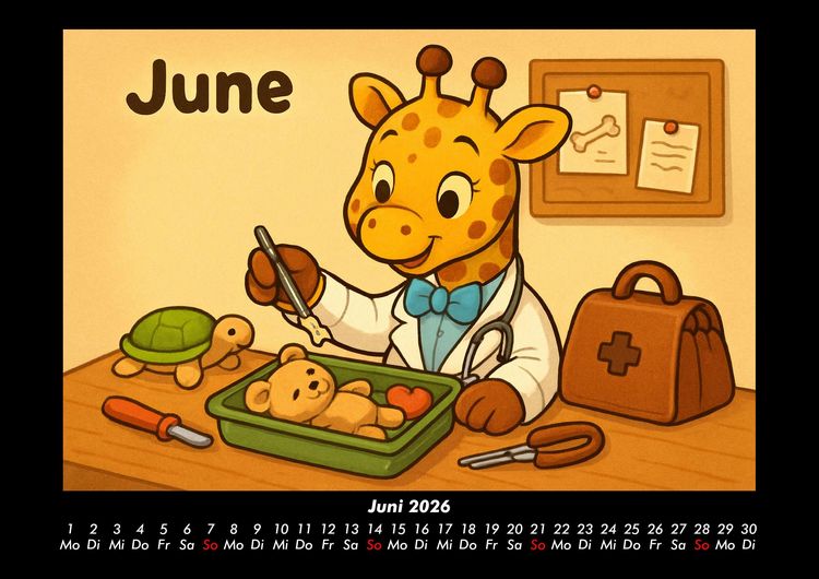 Produktbild: Nala entdeckt ihren Beruf als &Auml;rztin 2026 Fotokalender DIN A3