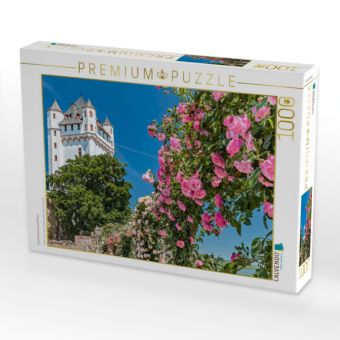 Produktbild: CALVENDO Puzzle Kurf&uuml;rstliche Burg mit Rosen | 1000 Teile Lege-Gr&ouml;&szlig;e 64x48cm Foto-Puzzle f&uuml;r gl&uuml;ckliche Stunden