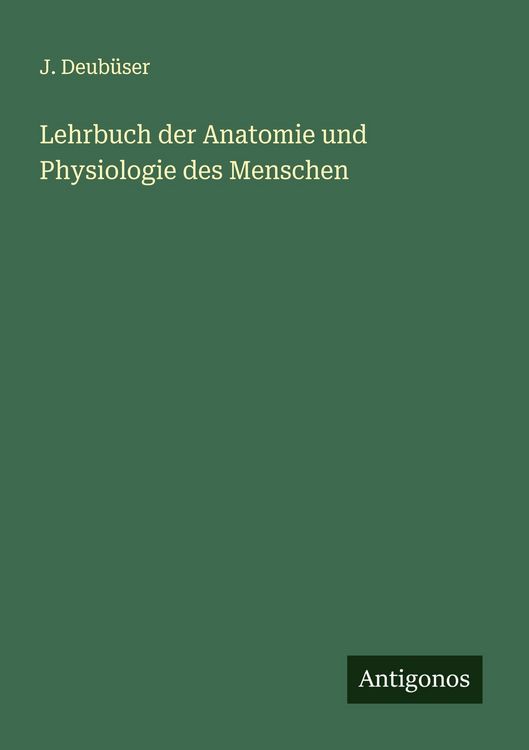 Produktbild: Lehrbuch der Anatomie und Physiologie des Menschen