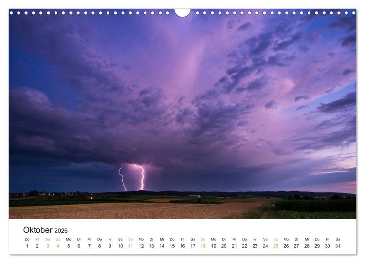 Produktbild: Faszination Gewitter (Wandkalender 2026 DIN A3 quer), CALVENDO Monatskalender
