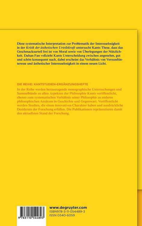 Produktbild: Die Problematik der Interesselosigkeit bei Kant