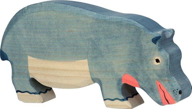 Produktbild: Holztiger Nilpferd, fressend, Holz