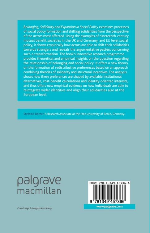 Produktbild: Belonging, Solidarity and Expansion in Social Policy