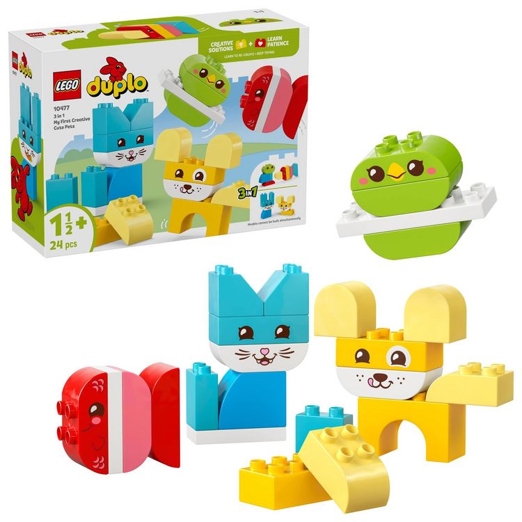 Produktbild: LEGO DUPLO 10477 3-in-1 Kreative Tiere, Spielzeug f&uuml;r Kinder ab 1 Jahr