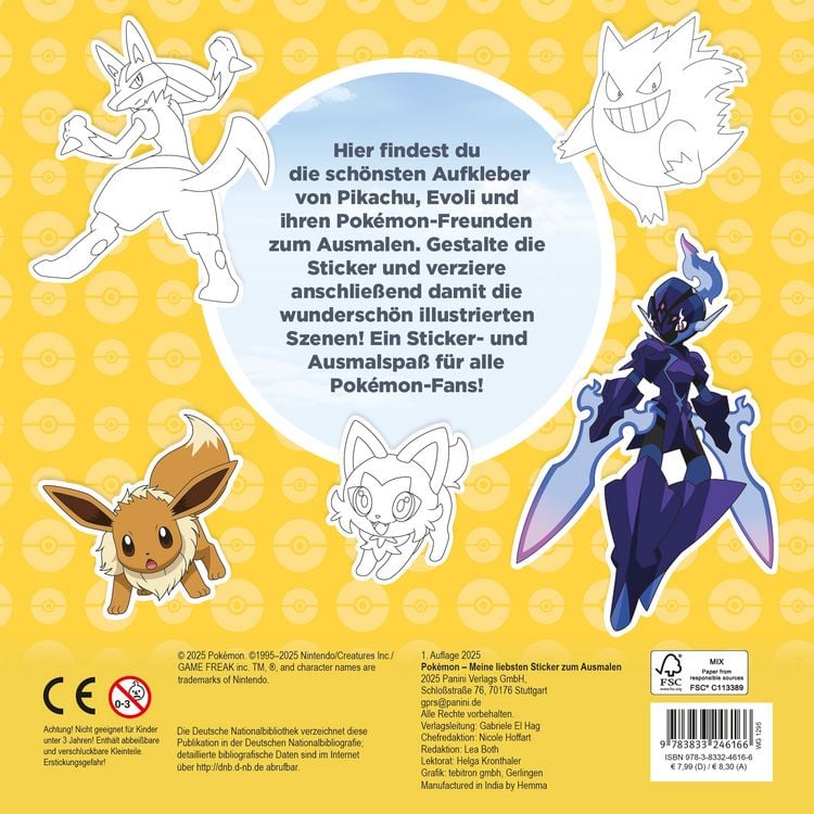 Produktbild: Pok&eacute;mon: Meine liebsten Sticker zum Ausmalen