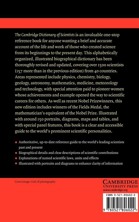 Produktbild: The Cambridge Dictionary of Scientists