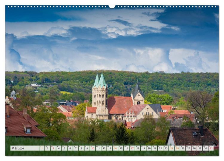 Produktbild: Willkommen im Burgenlandkreis (hochwertiger Premium Wandkalender 2026 DIN A2 quer), Kunstdruck in Hochglanz