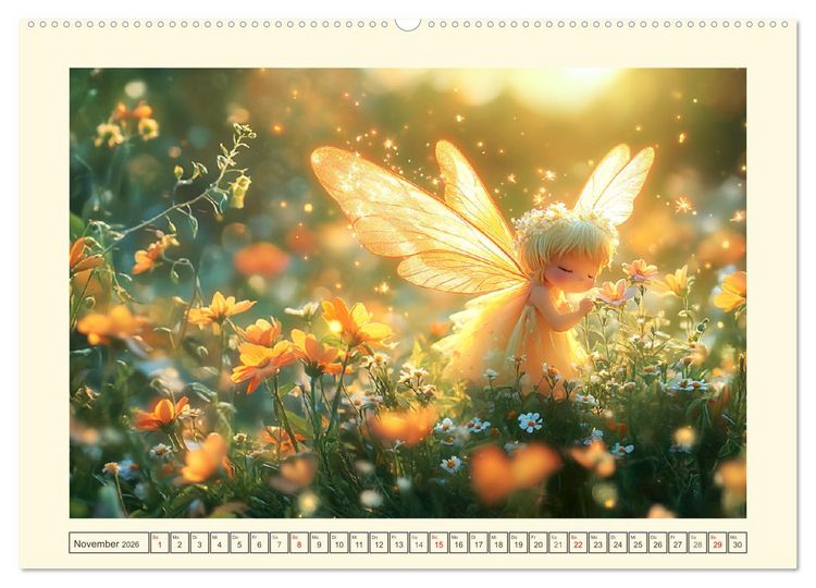 Produktbild: Zauberhaftes Elfenland. Die duftige Welt der Naturgeister (hochwertiger Premium Wandkalender 2026 DIN A2 quer), Kunstdruck in Hochglanz