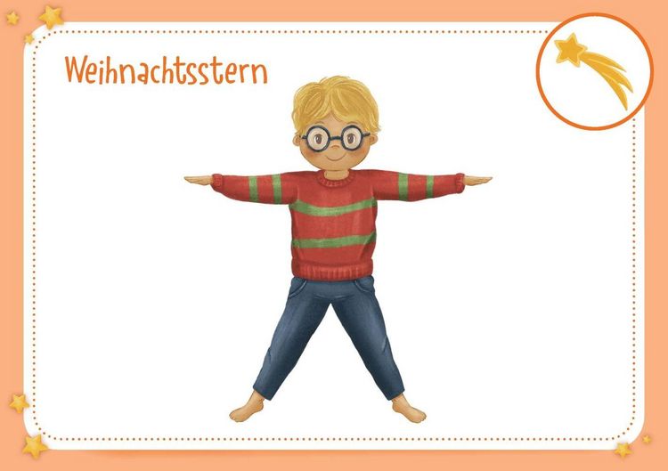 Produktbild: 24 x Kinderyoga im Advent. Bildkarten mit weihnachtlichen &Uuml;bungen und Praxisimpulsen