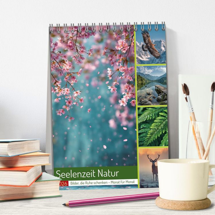 Produktbild: Seelenzeit Natur (Tischkalender 2026 DIN A5 hoch), CALVENDO Monatskalender