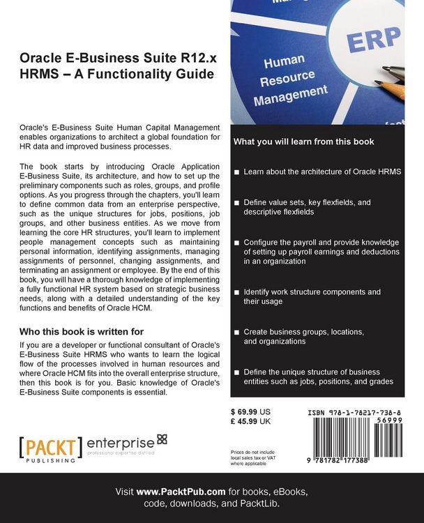 Produktbild: Oracle E-Business Suite R12.x HRMS - A Functionality Guide