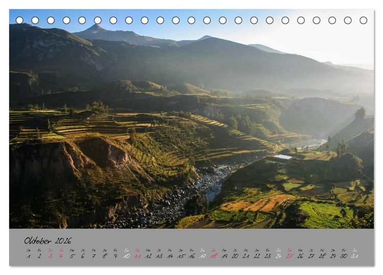 Produktbild: Peru 2026 (Tischkalender 2026 DIN A5 quer), CALVENDO Monatskalender